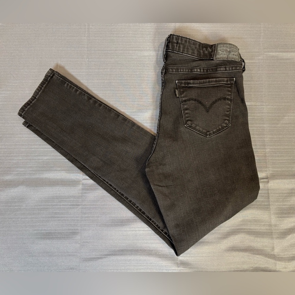 Levi’s 711 Skinny Jeans – Women’s W30 L30 – Dark Gray / Black Wash – Stretch